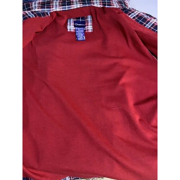 Catalina Windbreaker Jacket Women's Extra Large Red Plaid Lined - Picture 9 of 9